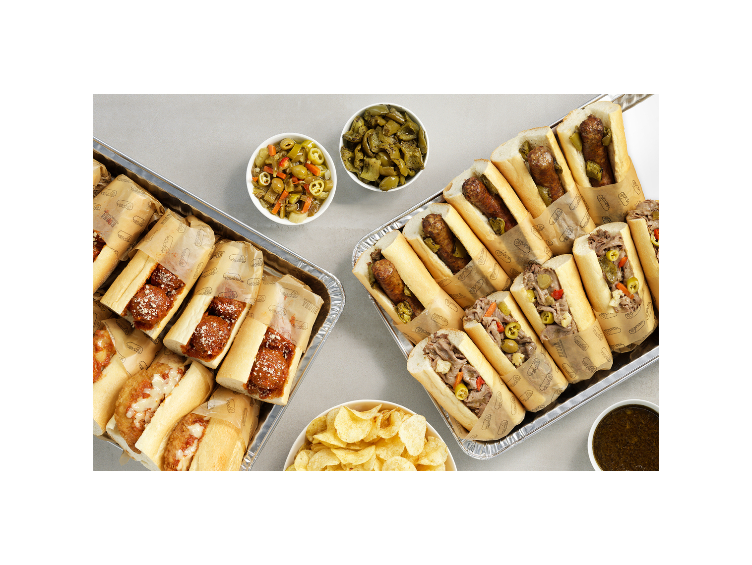 Order 10 Hot Sandwiches Tray food online from Buona Beef store, Bolingbrook on bringmethat.com