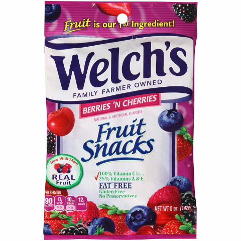 Order Welch's Berries 'N Cherries Fruit Snacks 5oz food online from 7-Eleven store, Bellflower on bringmethat.com