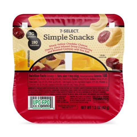 Order 7-Select Simple Snack Sharp Cheddar Cashew Cranberry food online from 7-Eleven store, Arlington on bringmethat.com