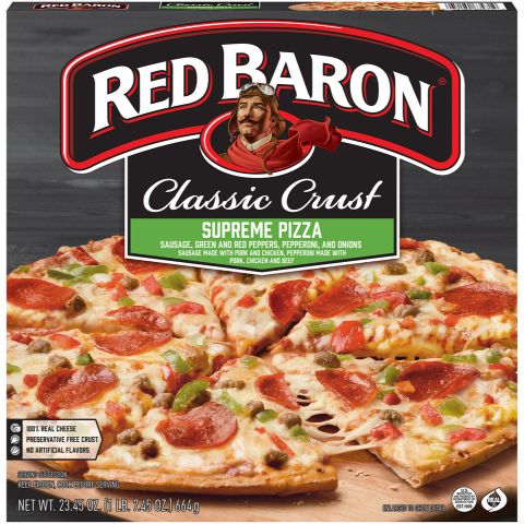 Order Red Baron Classic Supreme Pizza 23oz food online from 7-Eleven store, Wakefield on bringmethat.com