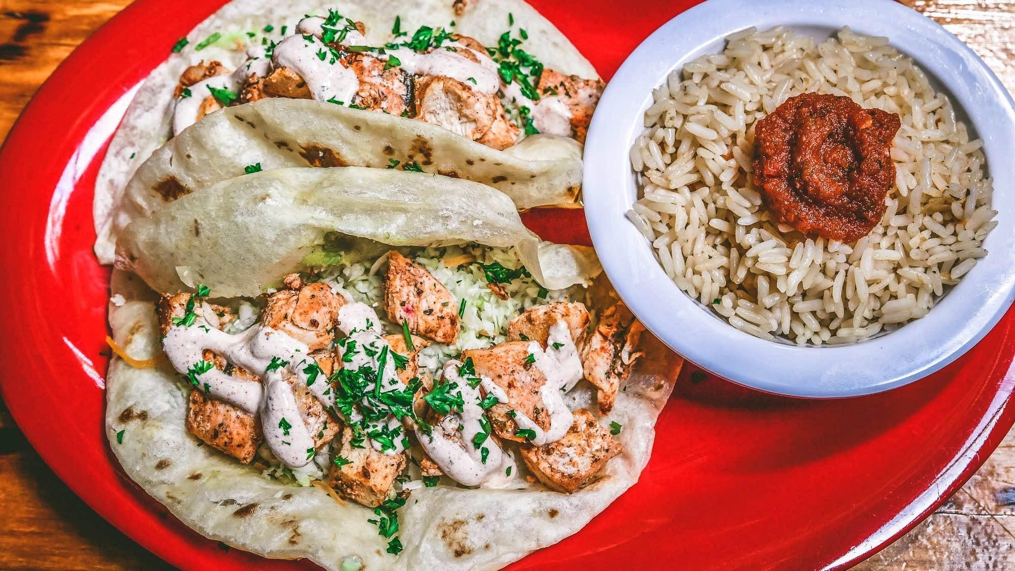 A La Grilled Serrano Chicken Taco from Cabo Fish Taco Baja Seagrill