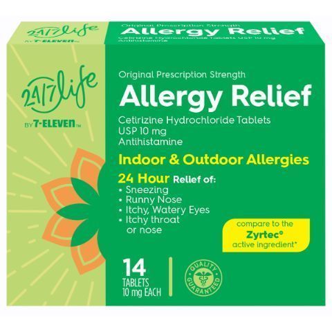 Order 24/7 Life Allergy Relief 10mg 24hr 10ct Tab food online from 7-Eleven store, Alexandria on bringmethat.com
