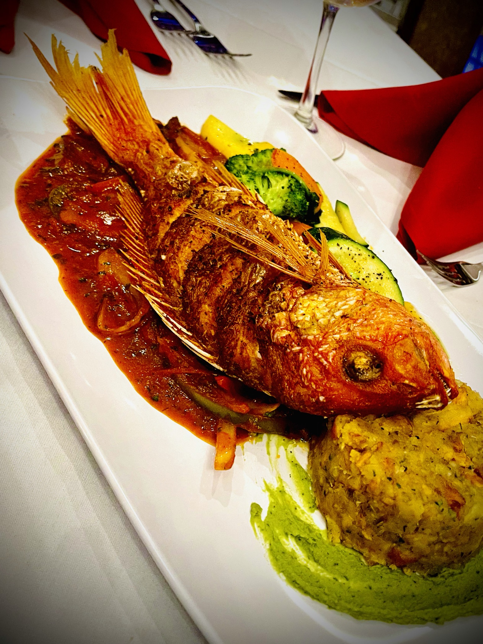 Order Fried Red Snapper food online from Manjares Del Caribe store, Randolph on bringmethat.com