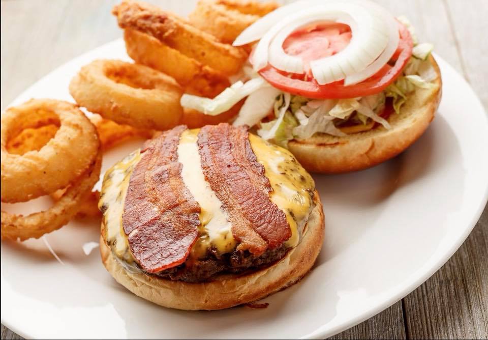 Order 6 oz. Man-Man Burger with Cheese & Bacon food online from BSW Burger Salads Wings store, Jackson on bringmethat.com