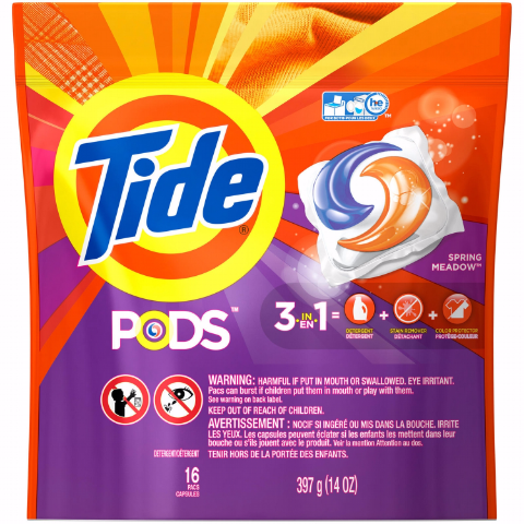 Order Tide Pods Spring Meadow 16ct food online from 7-Eleven store, Arlington on bringmethat.com