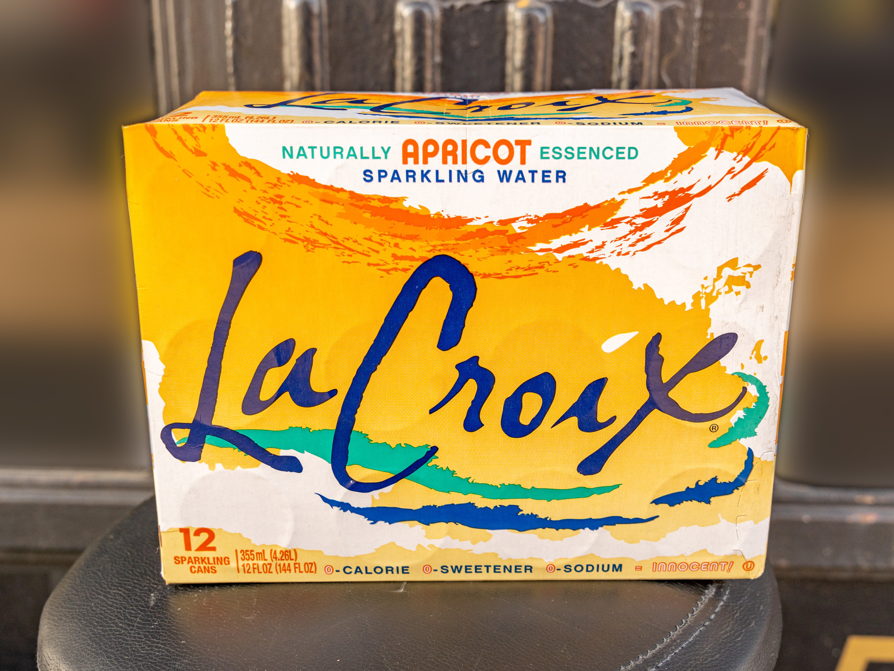 Order Lacroix apricot Sparkling Water - 12pk can food online from Grocery Shopping Center store, Brooklyn on bringmethat.com