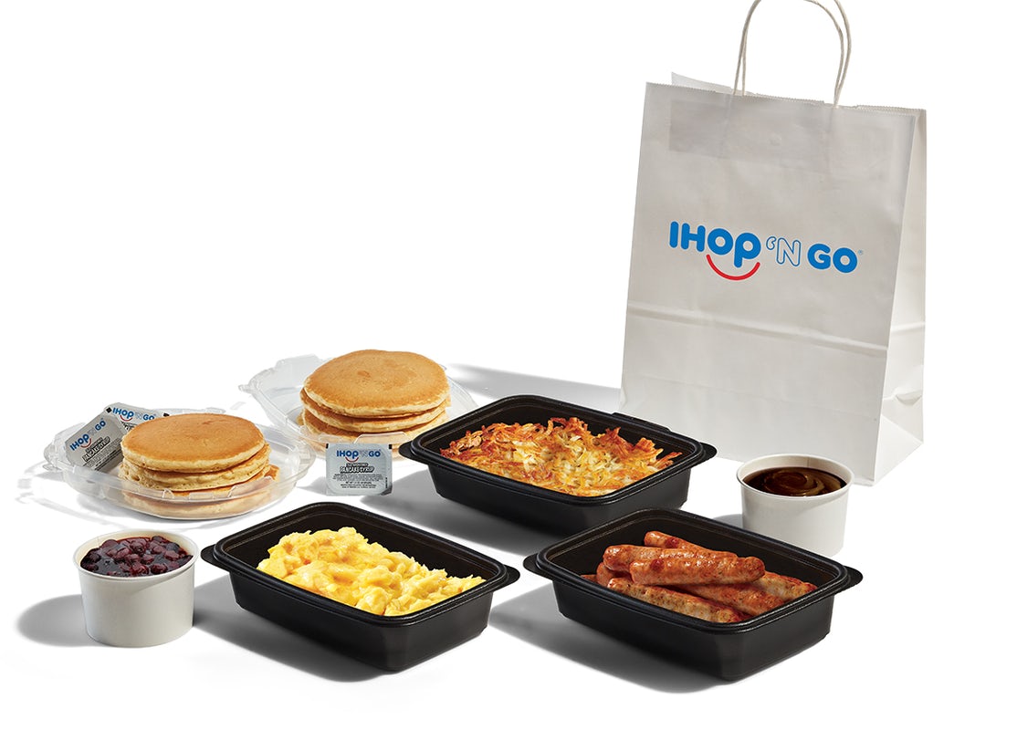 Order Pancake Creations Family Feast with Sausage food online from Ihop store, Grand Rapids on bringmethat.com
