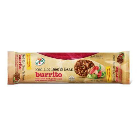 Order 7-Select Burrito Red Hot Beef & Bean 10oz food online from 7-Eleven store, Wakefield on bringmethat.com