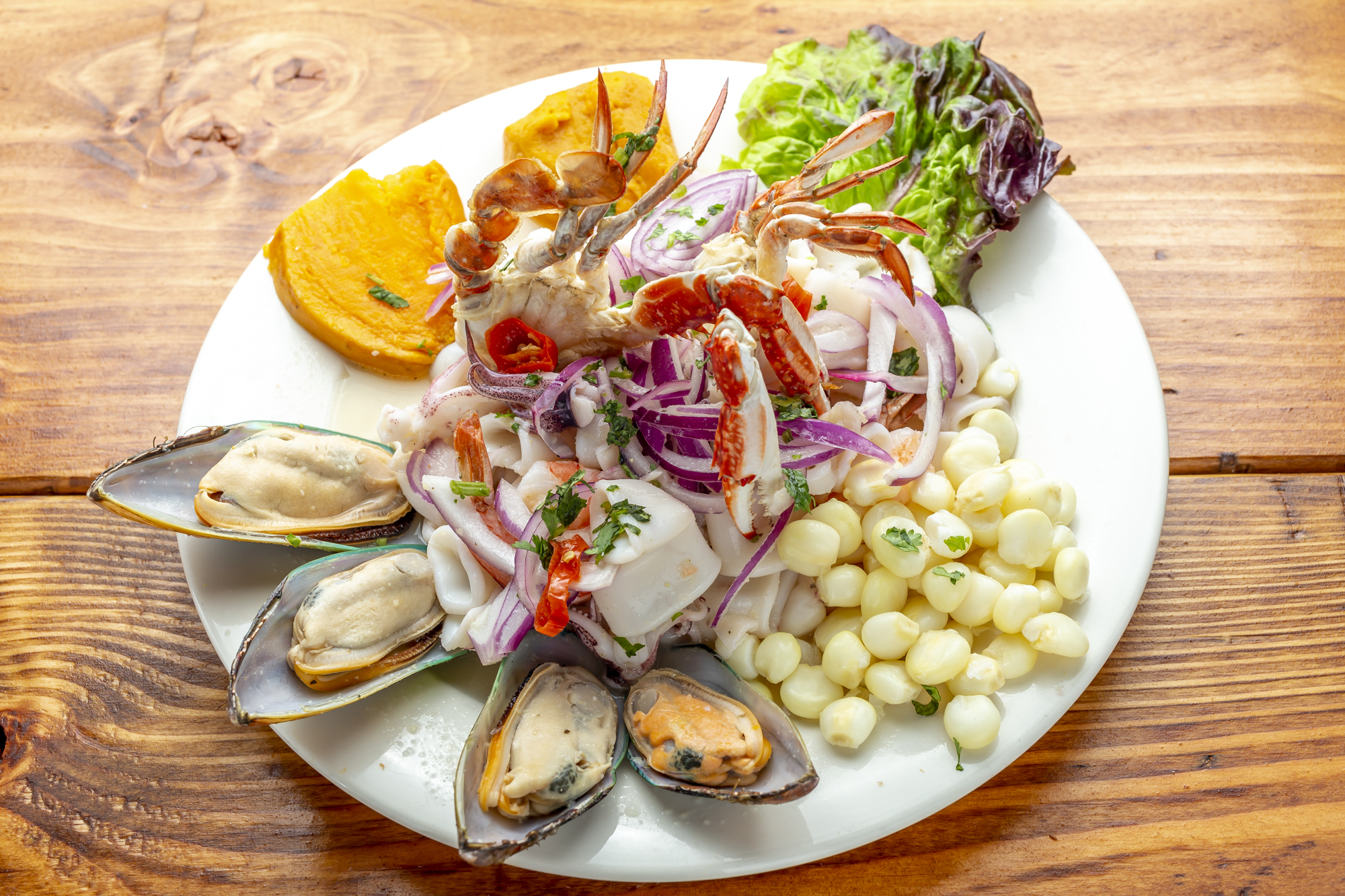 Order Ceviche de Mariscos food online from Riko Peruvian Cuisine store, Queens on bringmethat.com