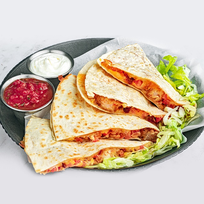 Order Shrimp BLT Quesadilla food online from Hurricane Grill & Wings store, Syosset on bringmethat.com