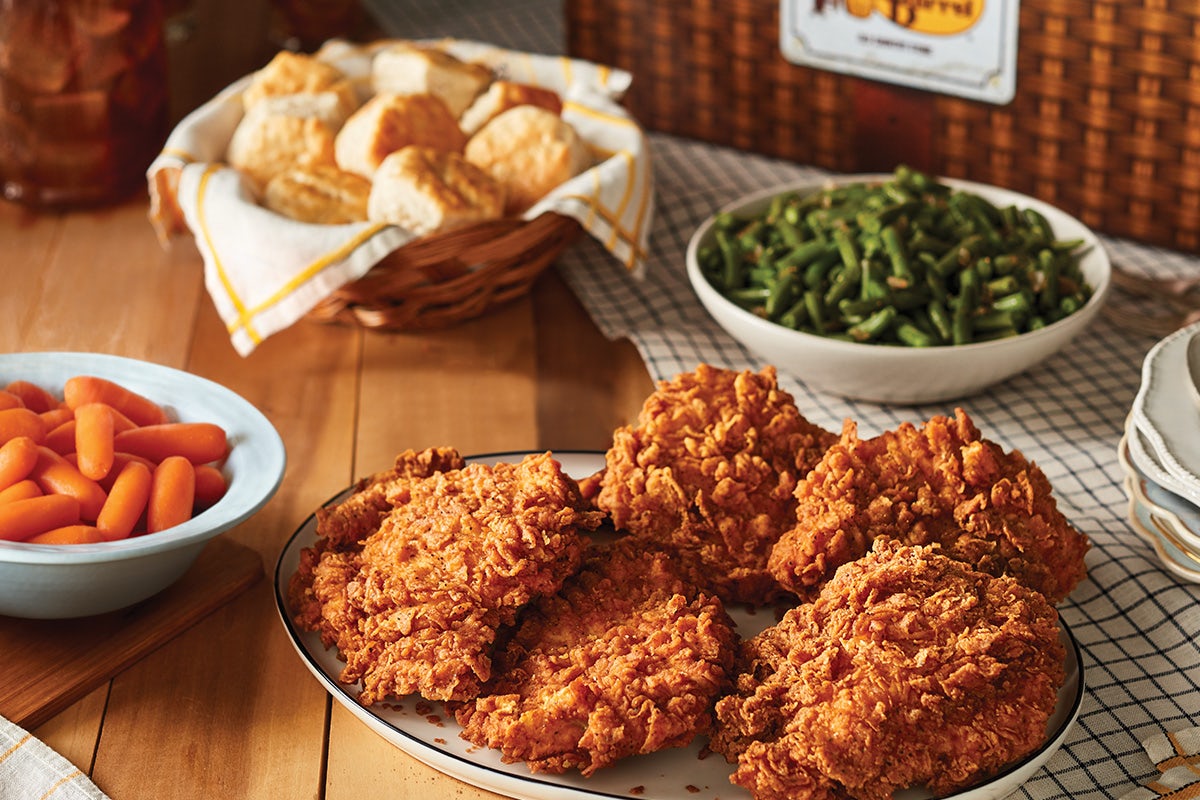 Order Sunday Homestyle Chicken® Family Meal Basket food online from Cracker Barrel store, Rochester on bringmethat.com