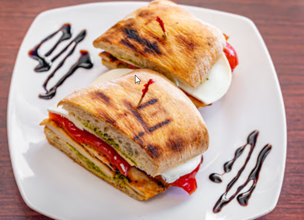 Order Grilled Chicken Caprese Panini food online from Rigatoni's store, Hauppauge on bringmethat.com