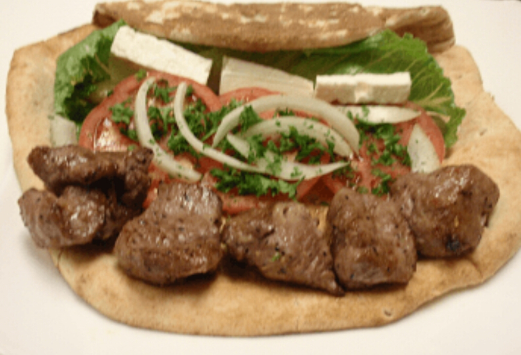 Order Shish Kabob Sandwich food online from Shawarma Express store, Eastpointe on bringmethat.com