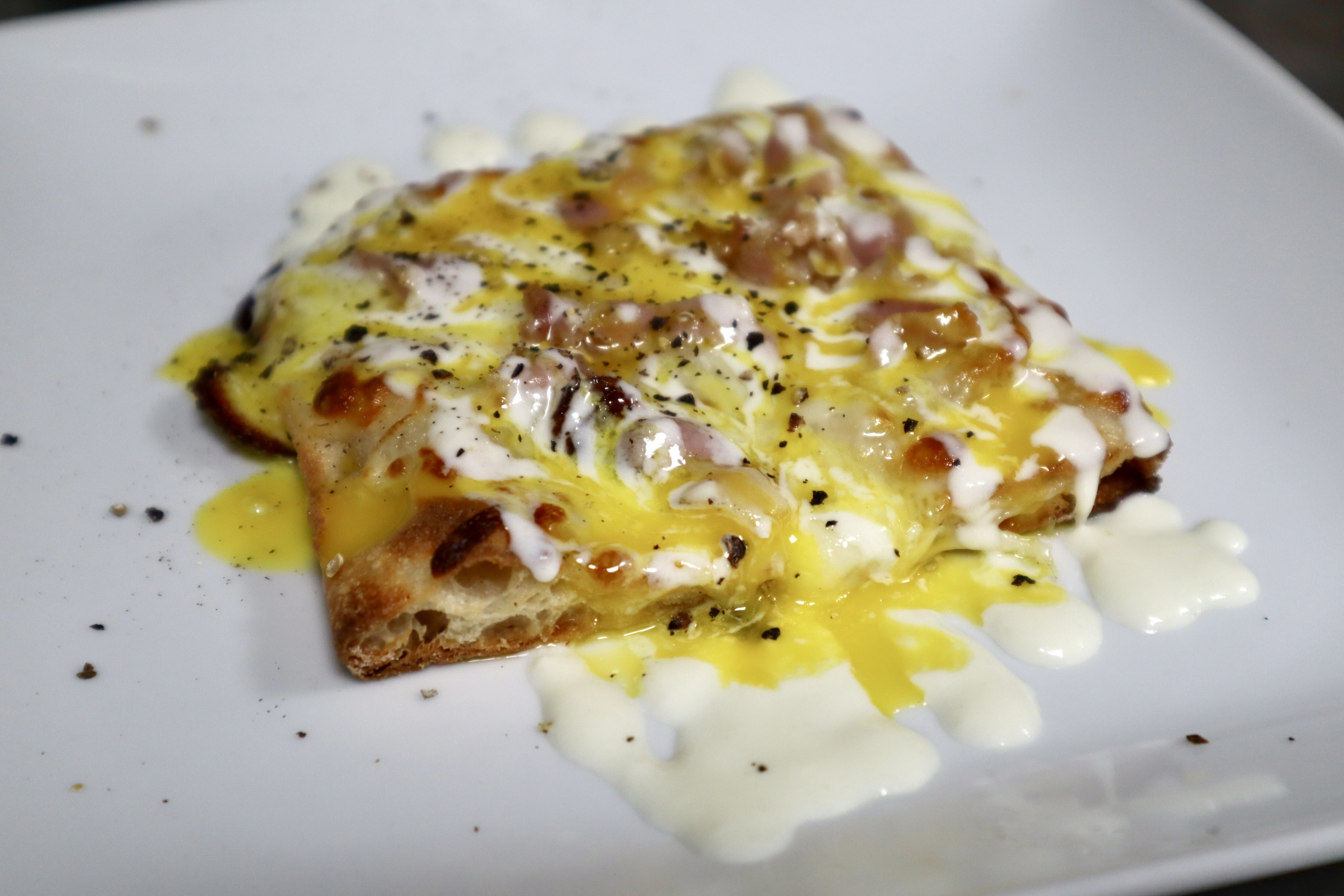 Slice Carbonara Pizza from Not Your Mama's Pasta