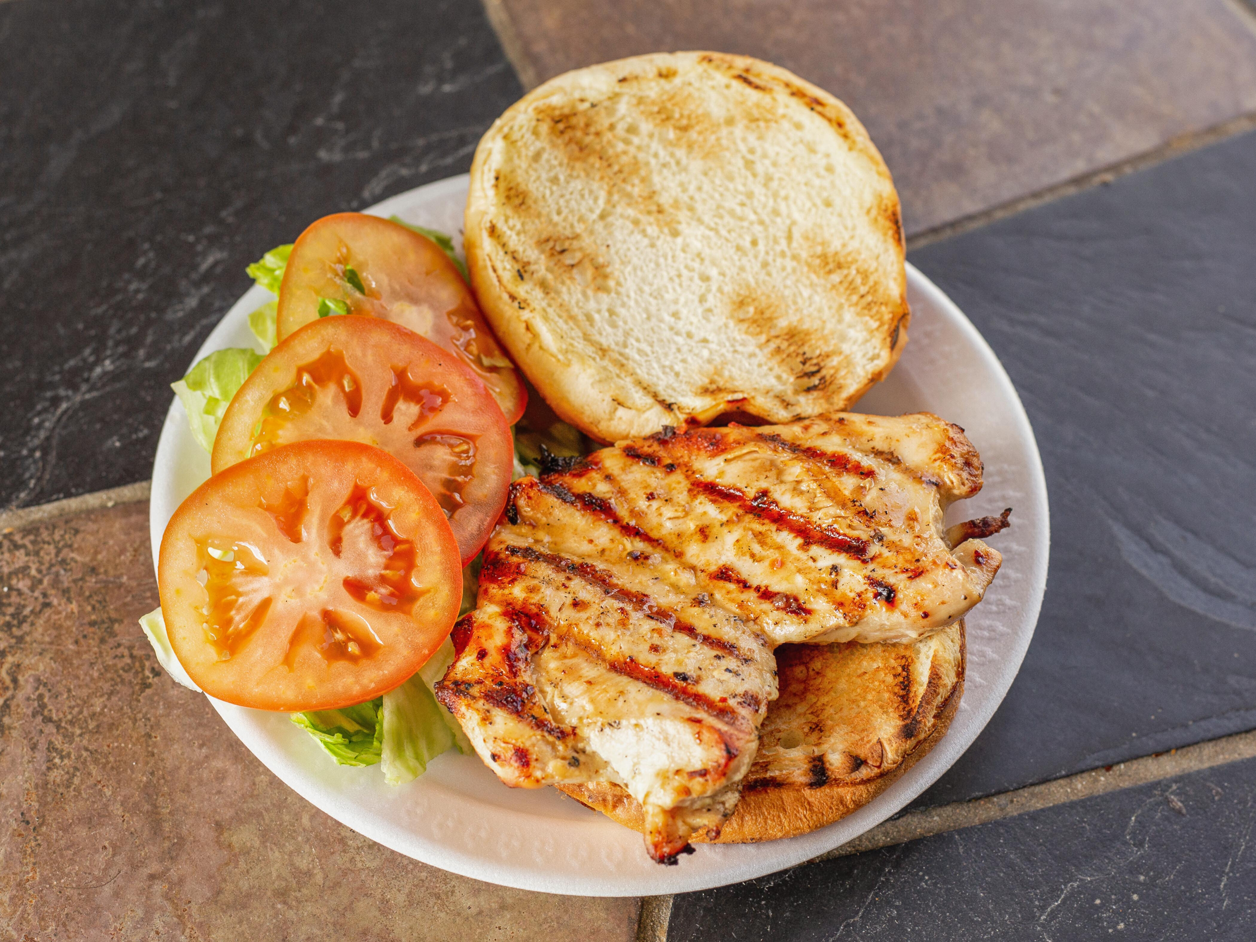 Order Grilled Italian Chicken Sandwich food online from Papa Saverios store, Huntley on bringmethat.com