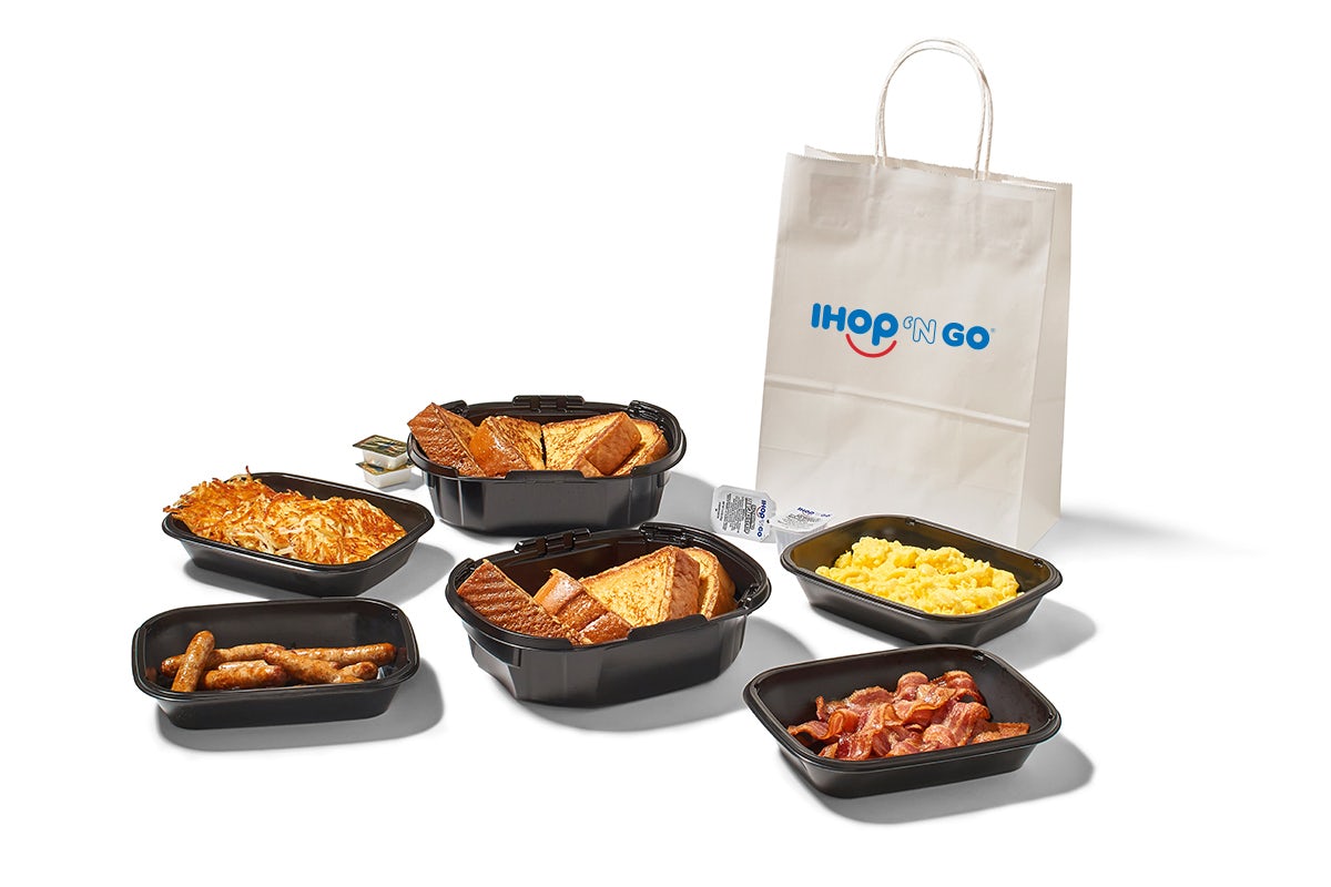 Order NEW! Breakfast Family Feast with Thick ‘N Fluffy French Toast food online from Ihop store, Grand Rapids on bringmethat.com