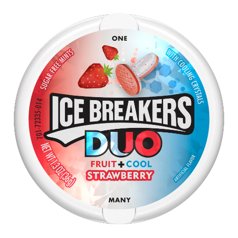 Order Ice Breakers Duo Strawberry 1.3oz food online from 7-Eleven store, Wakefield on bringmethat.com