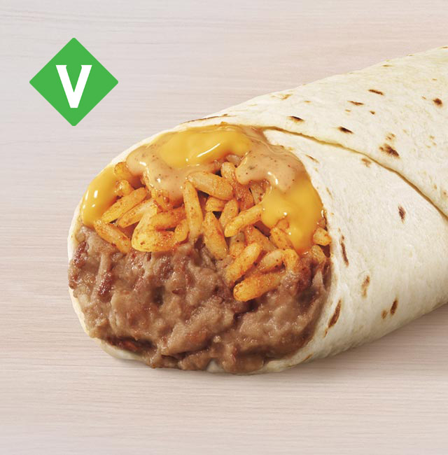 Order Cheesy Bean and Rice Burrito food online from Taco Bell store, Proctorville on bringmethat.com