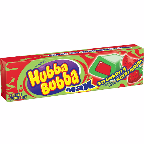 Order Hubba Bubba Max Strawberry Watermelon Gum 5 Count food online from 7-Eleven store, Aurora on bringmethat.com