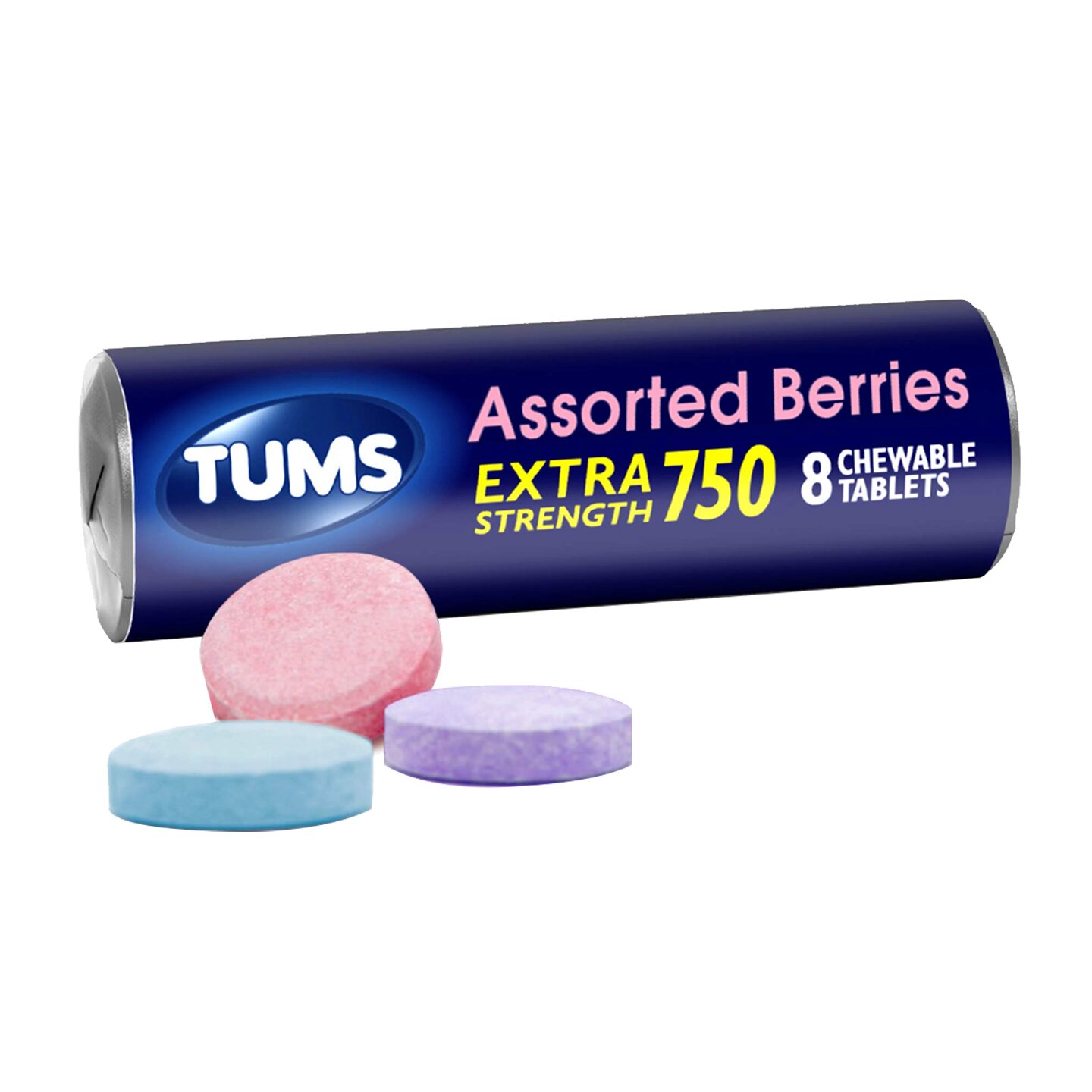 Order Tums Assorted Berries Antacid 8 tablets food online from Sheetz store, Goldsboro on bringmethat.com
