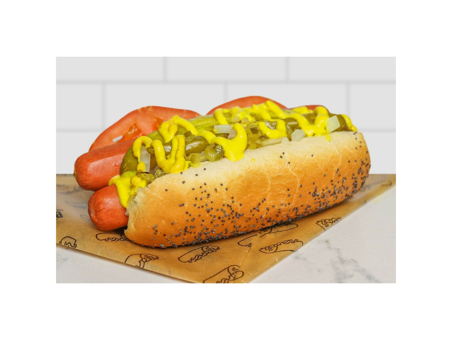 Order Chicago-Style Double Hot Dog food online from Buona Beef store, Bolingbrook on bringmethat.com