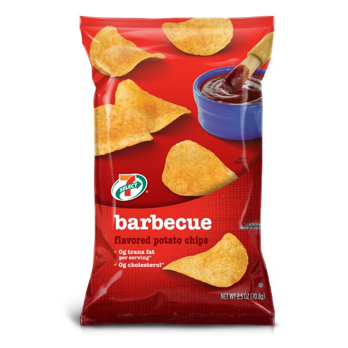 Order 7 Select BBQ Potato Chips 2.5oz food online from 7-Eleven store, Aurora on bringmethat.com