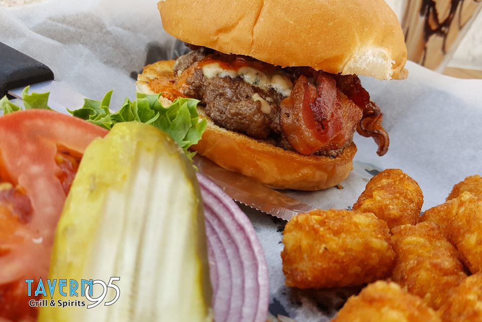 Order Blue Fire Burger food online from Tavern 95 store, Lake Havasu City on bringmethat.com