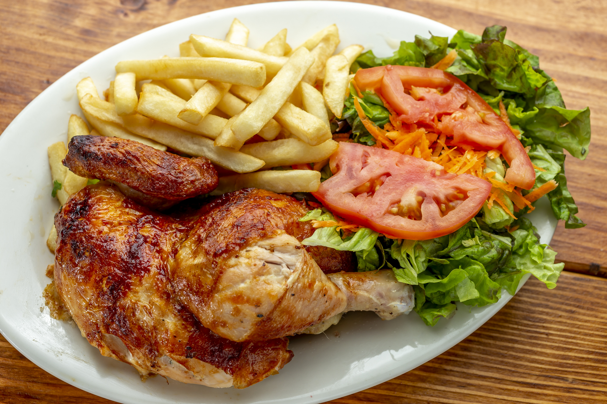 Order #2 Half Pollo Combinaciones food online from Riko Peruvian Cuisine store, Queens on bringmethat.com