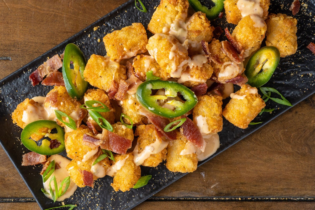 Order Fully Loaded Tots (Full-Order) food online from Macs & Stacks store, Gainesville on bringmethat.com