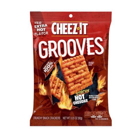 Order Cheez-It Grooves Scorchin’ Hot Cheddar 3.25oz food online from 7-Eleven store, Wakefield on bringmethat.com