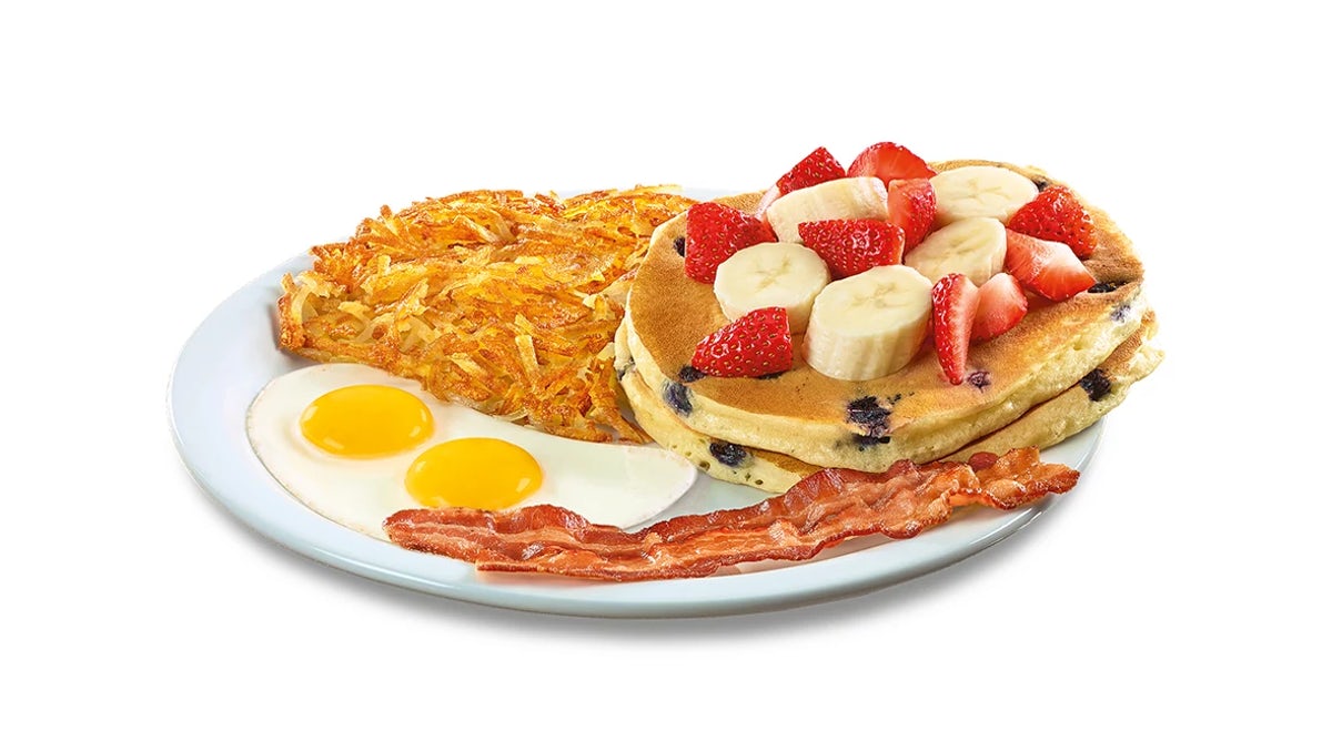 Order Double Berry Pancake Breakfast food online from Denny's store, Thomasville on bringmethat.com