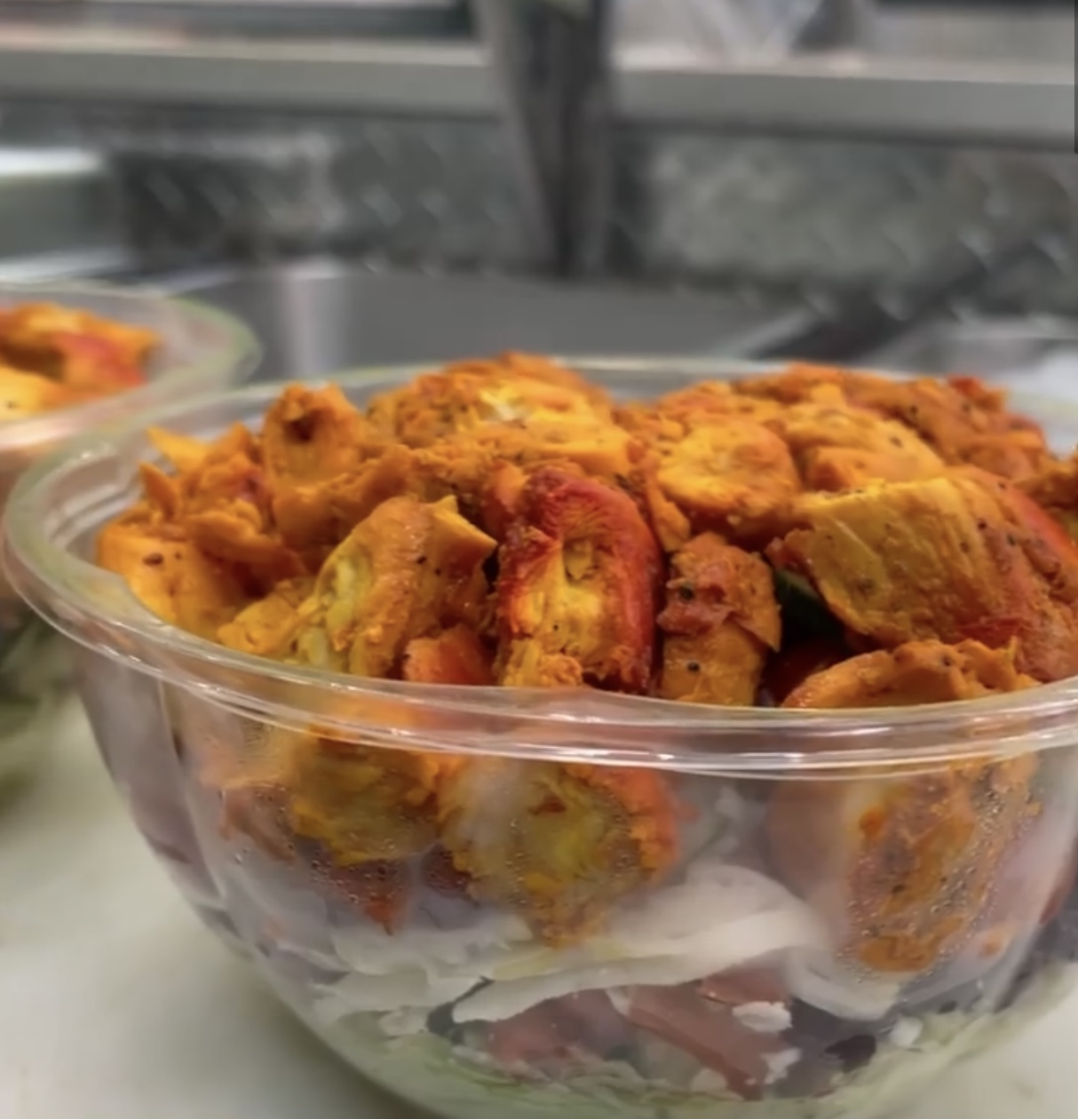 Order Grill Chicken Salad food online from Halal Munchies store, Queens on bringmethat.com