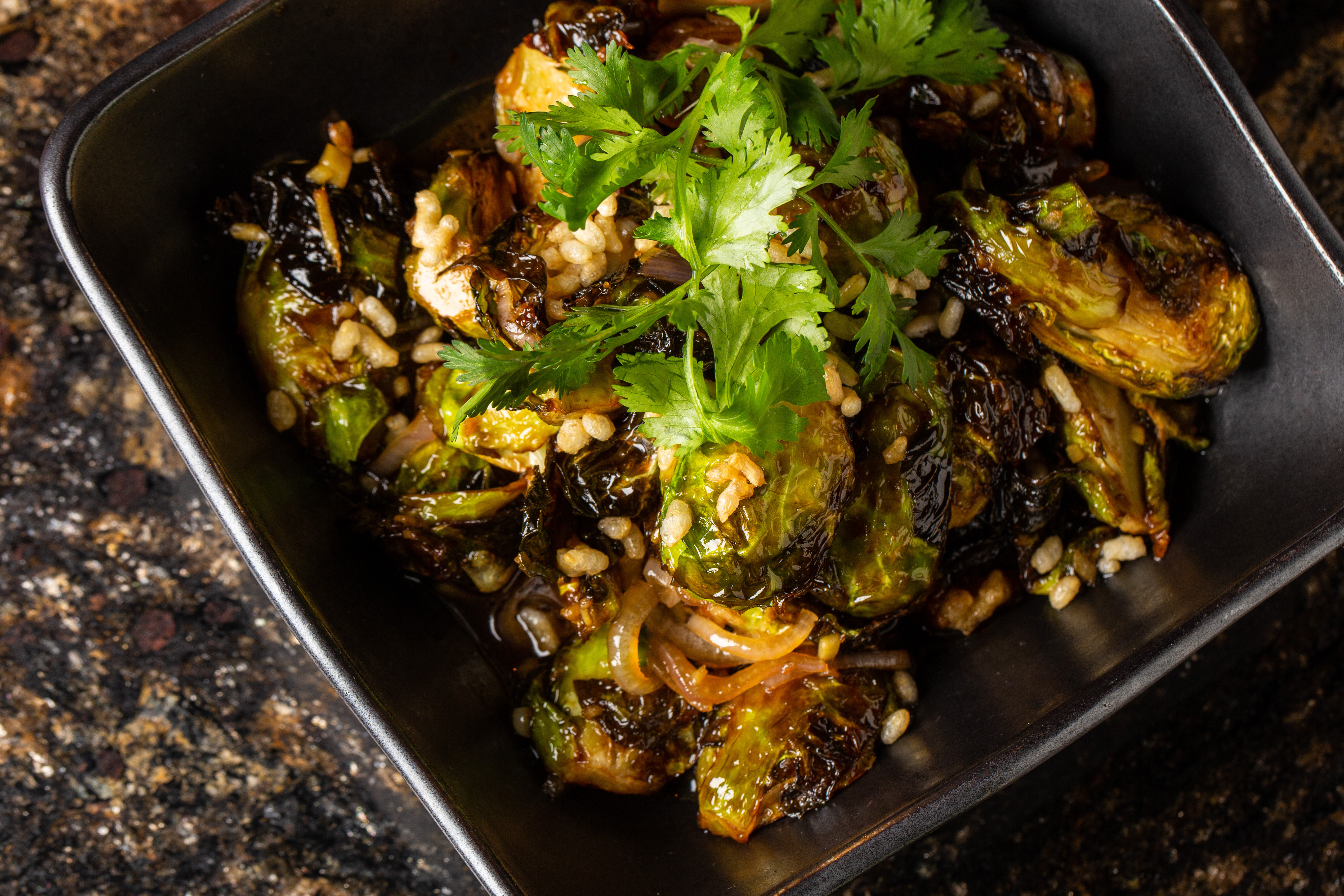 Order Charred Brussels Sprouts food online from Tao Downtown store, New York on bringmethat.com