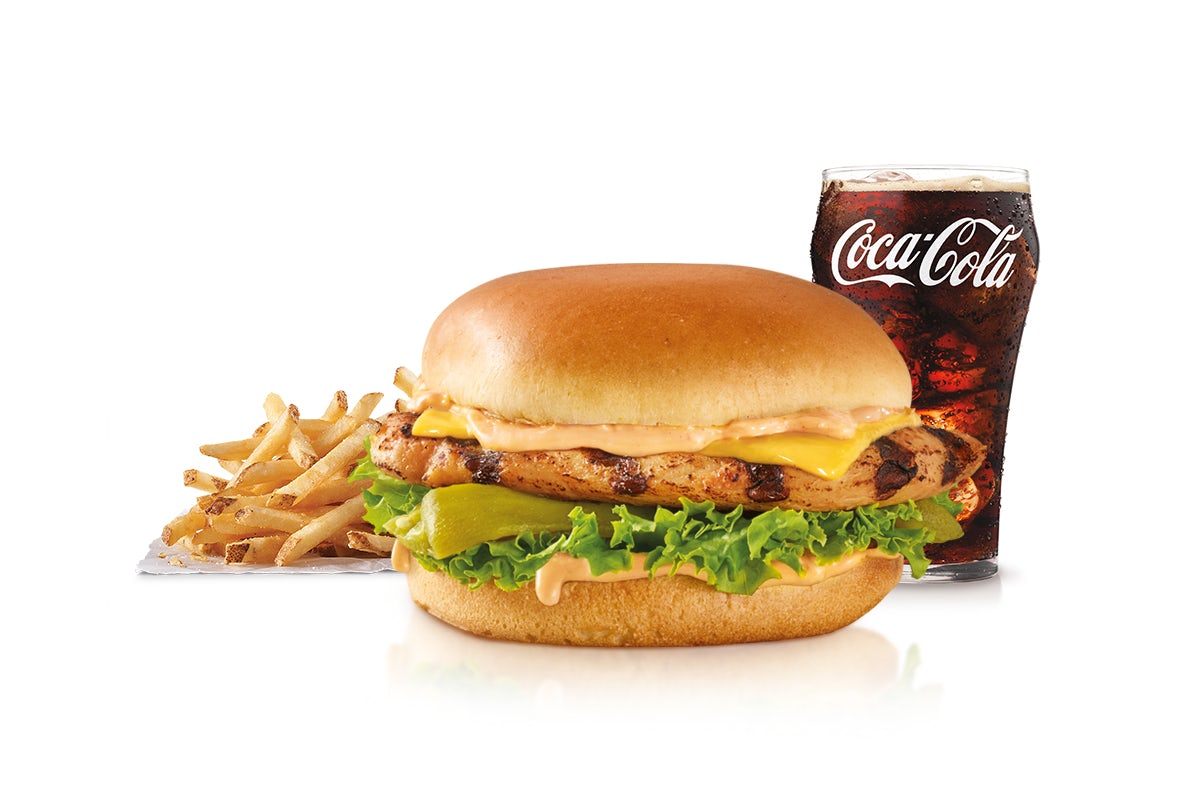 Order Charbroiled Santa Fe Chicken™ Sandwich Combo food online from Carl's Jr. store, Phoenix on bringmethat.com