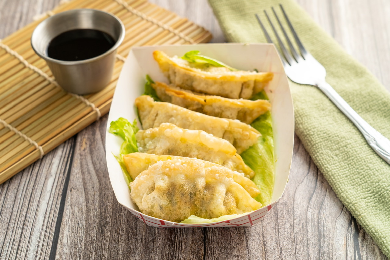 Order Chicken Dumpling 6pcs food online from Mr. Yummy Taco store, Queens on bringmethat.com