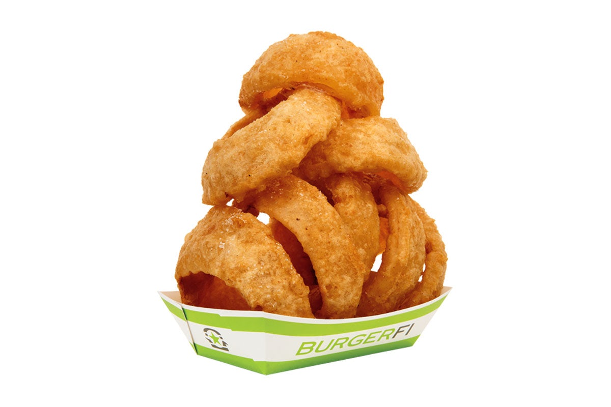 Order ONION RINGS (LARGE) food online from BurgerFi store, Latham on bringmethat.com