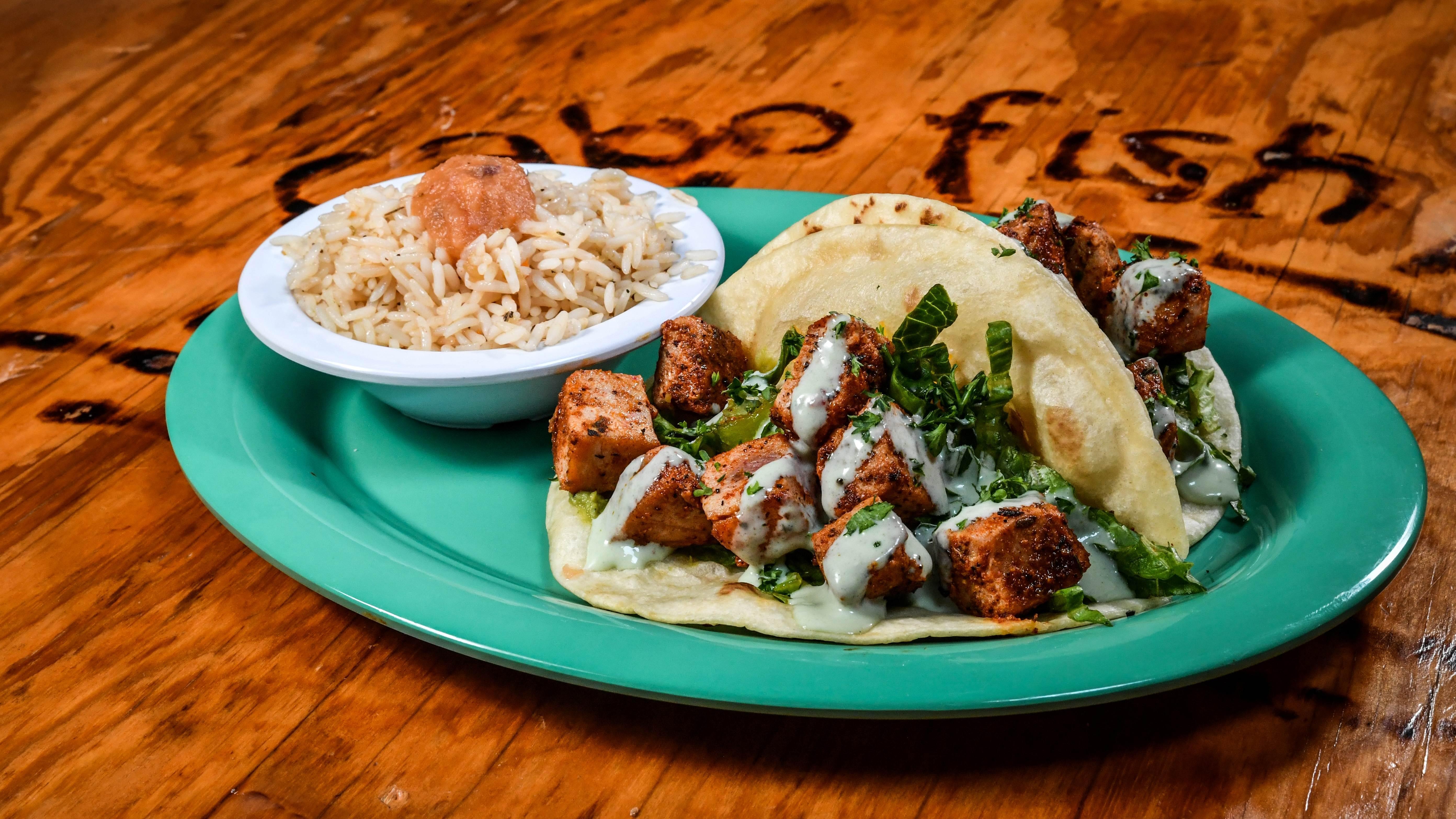 A La Grilled Steak Taco from Cabo Fish Taco Baja Seagrill