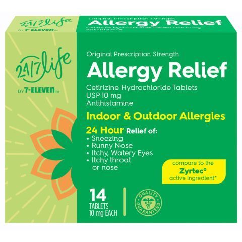 Order 24/7 Life Allergy Relief 10mg 24hr 10ct Tab food online from 7-Eleven store, Lynchburg on bringmethat.com