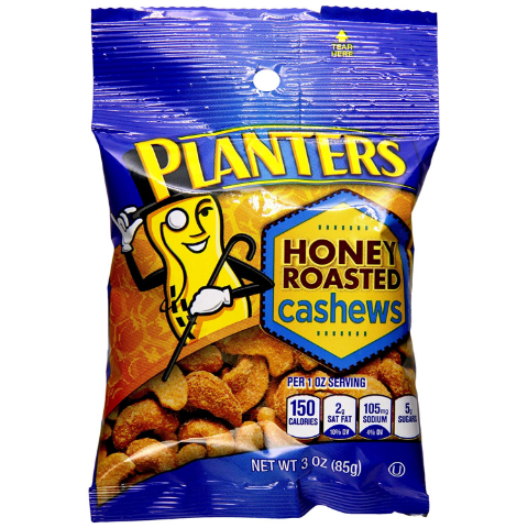 Order Planters Honey Roasted Cashew Big Bag 3oz food online from 7-Eleven store, Wakefield on bringmethat.com