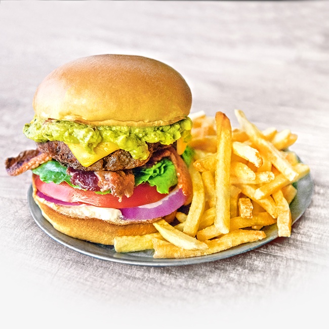 Order Bacon Guacamole Burger food online from Hurricane Grill & Wings store, Syosset on bringmethat.com