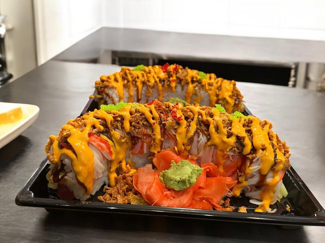 Spicy Salmon Crunch Roll from Sushi Factory