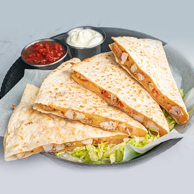 Order Monterey Chicken Quesadilla food online from Hurricane Grill & Wings store, Syosset on bringmethat.com