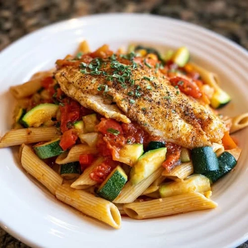 Tilapia Primavera Pasta from TASTY PASTA PIZZA &GRILL