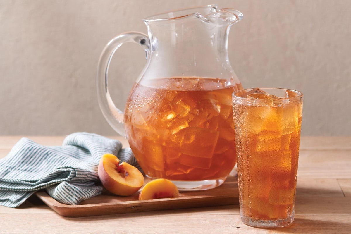Order Peach Tea (Half Gallon) food online from Cracker Barrel store, Rochester on bringmethat.com